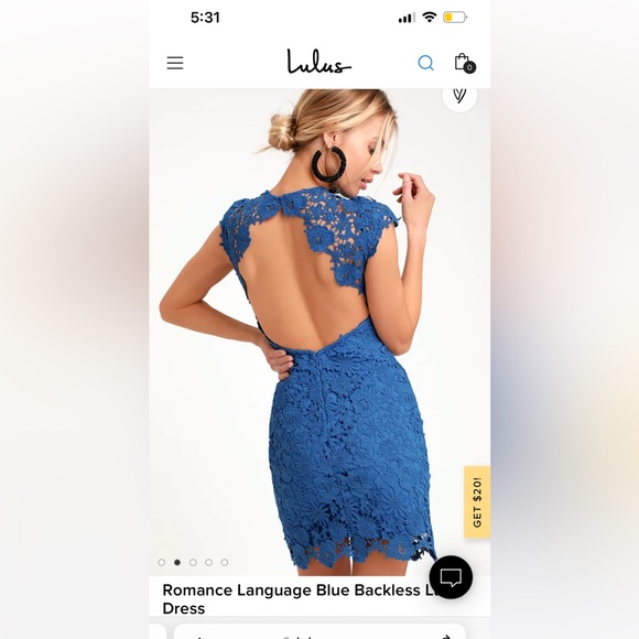 Lulu’s backless lace dress - Picture 4 of 5